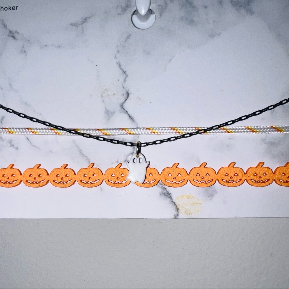 Halloween Pumpkin Choker Necklace
